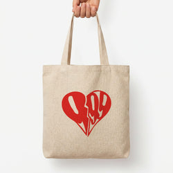Heart - Juice Tote Bag — Natural / Large