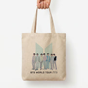 K-Pop Band Tour Pastel Blue Tote Bag 3