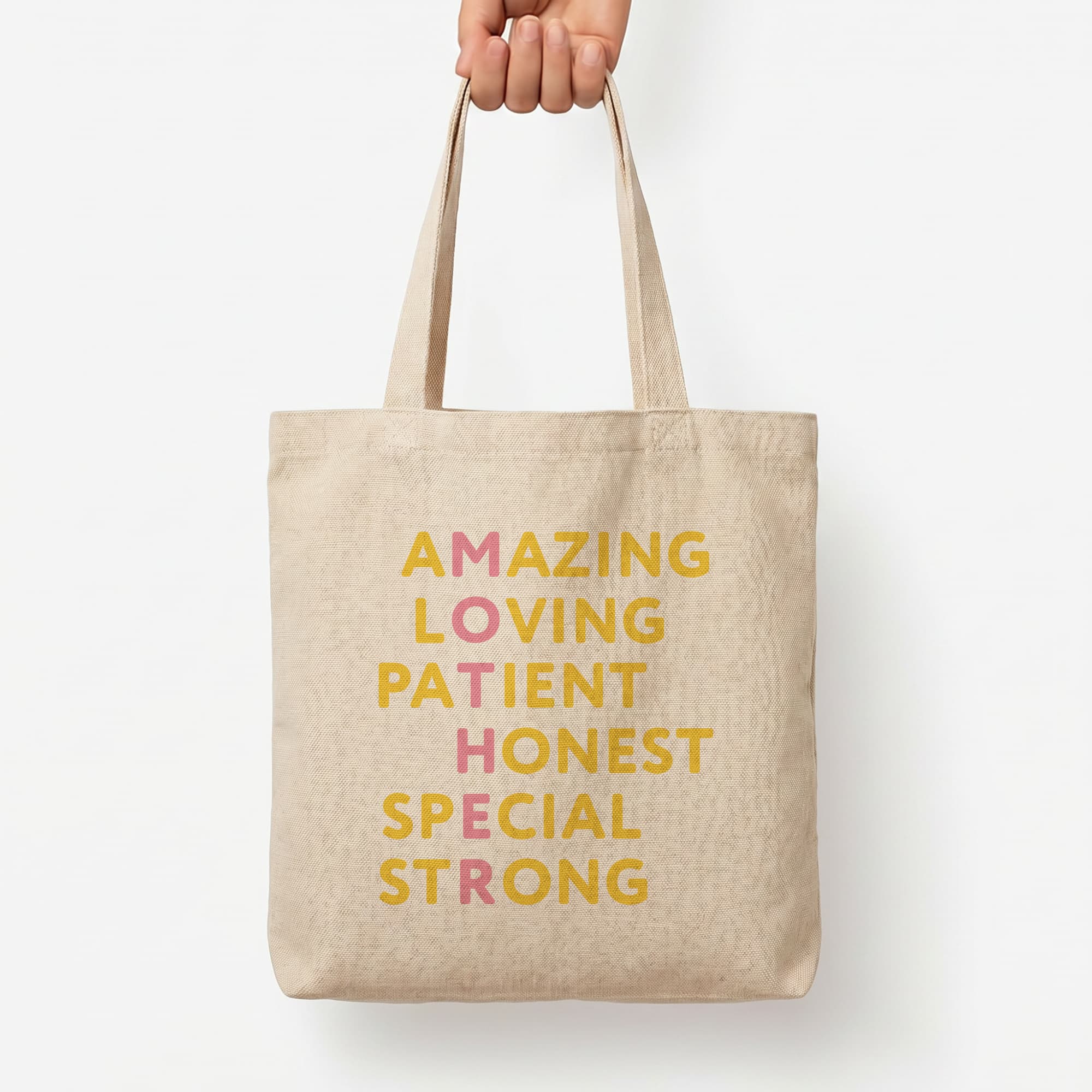 Mother Anagram Tote Bag — Natural / Large
