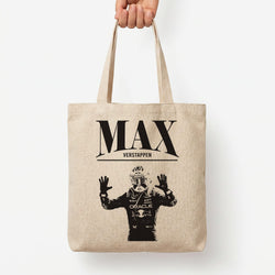 Max Blue And Red Tote Bag — Natural / Large