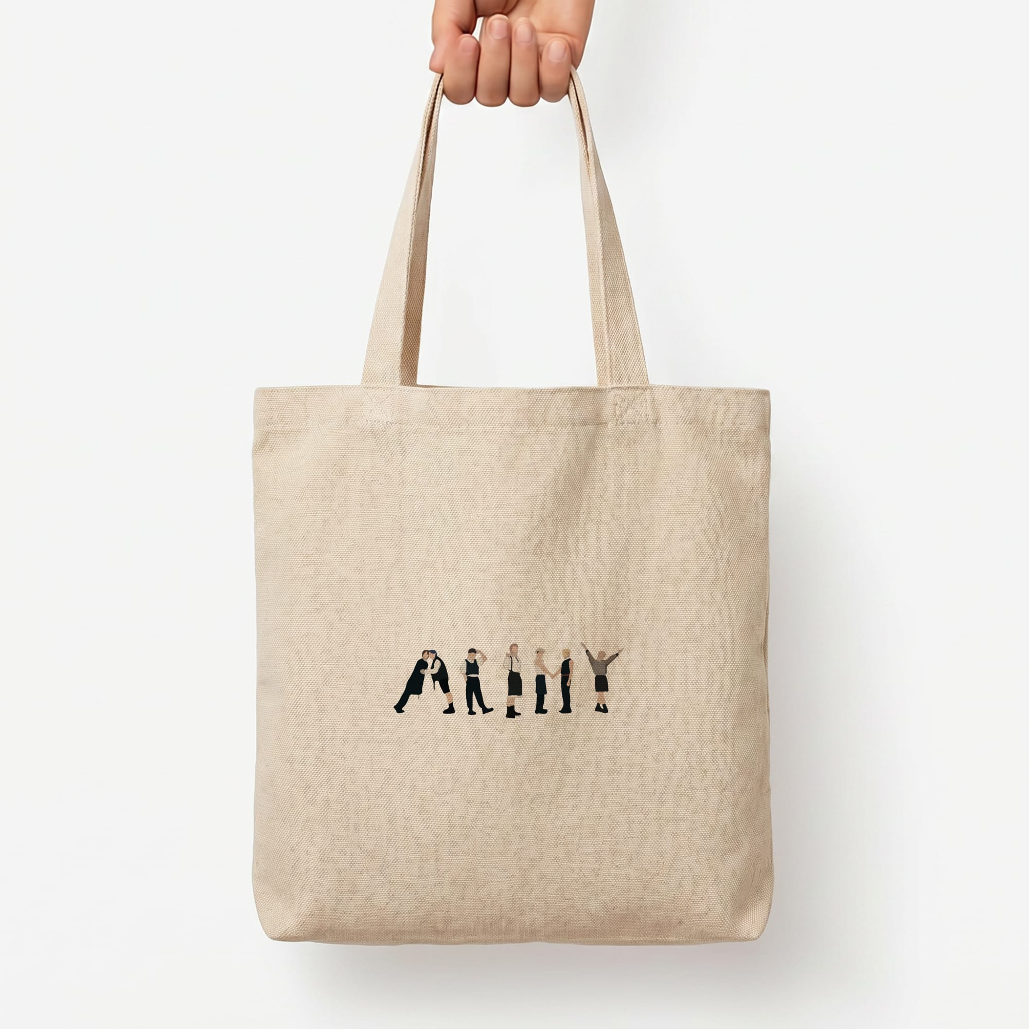 K-Pop Band Army Members Tote Bag — Natural / Large
