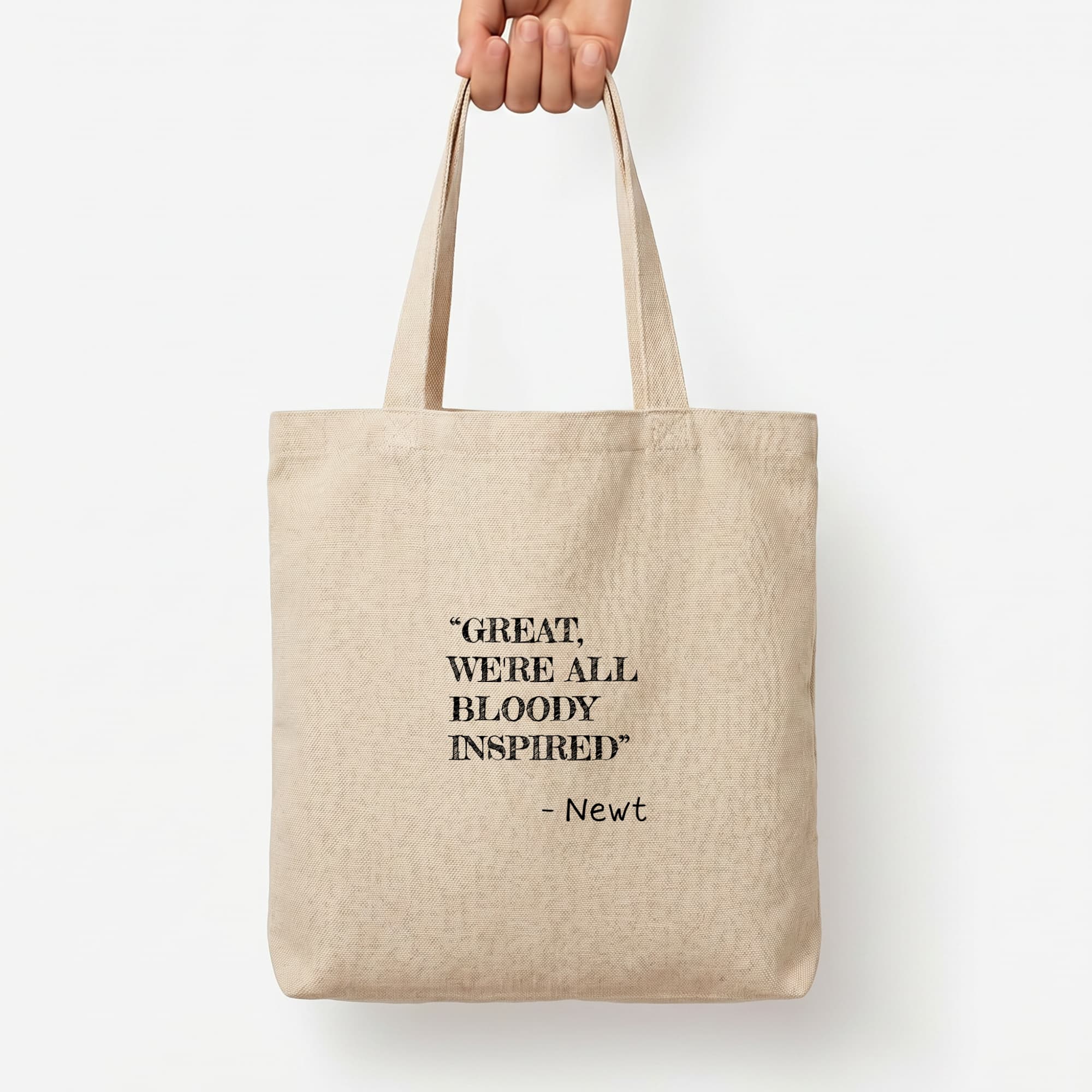 Great, We're All Bloody Inspired - Newt Tote Bag — Natural / Large