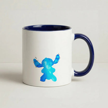 Watercolour Blue Alien Disney Coffee Navy Blue Mug