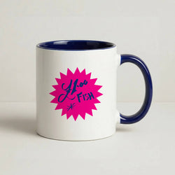 One Pound Fish - British Pop Culture Coffee Navy Blue Mug