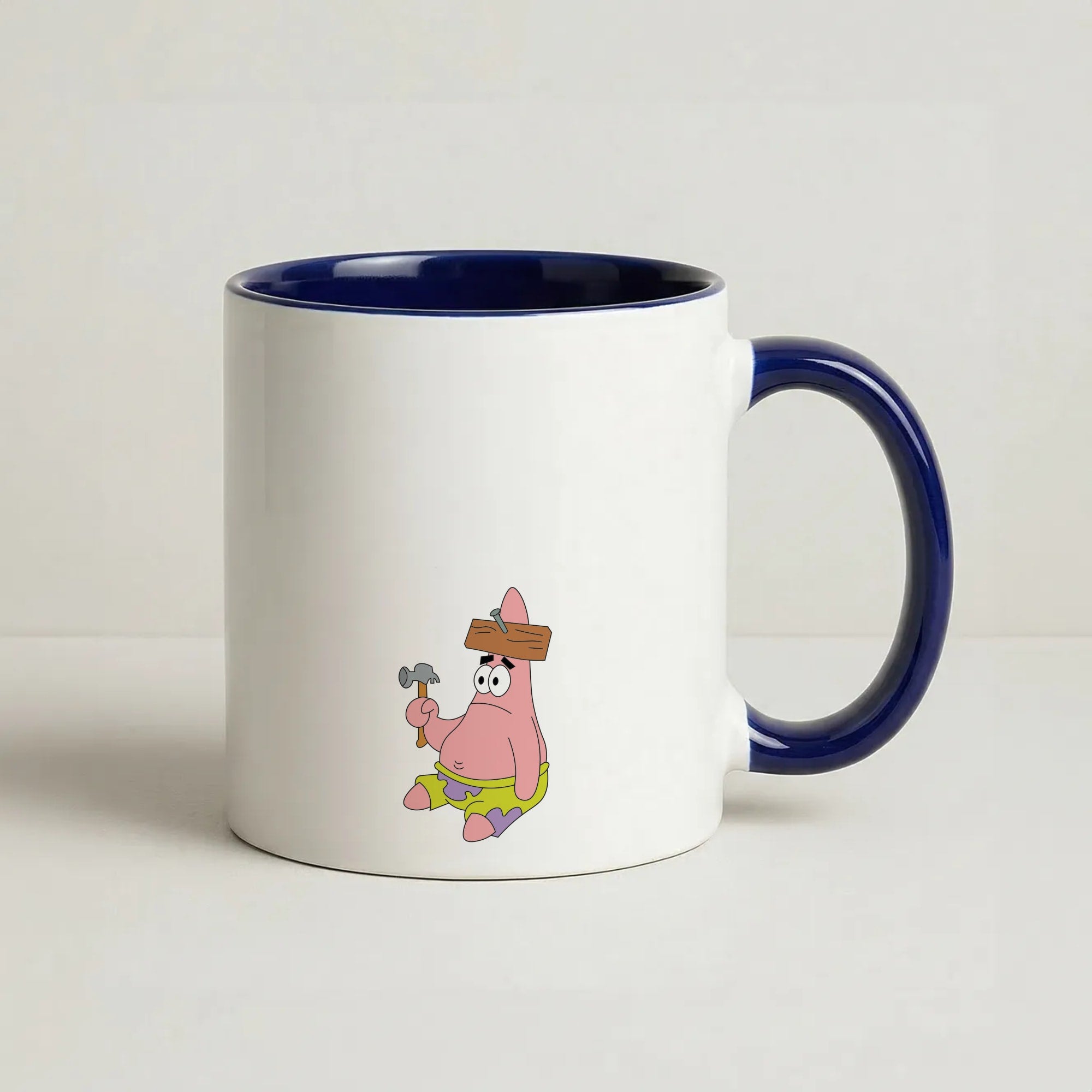 Nail Patrick Coffee Navy Blue Mug