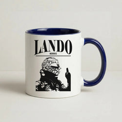 Lando Black And Green  Coffee Navy Blue Mug