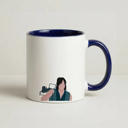Daryl And His Crossbow - TWD Coffee Navy Blue Mug