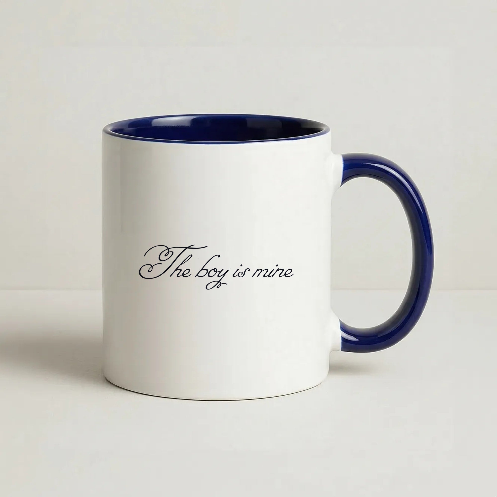 The Boy Is Mine Coffee Navy Blue Mug