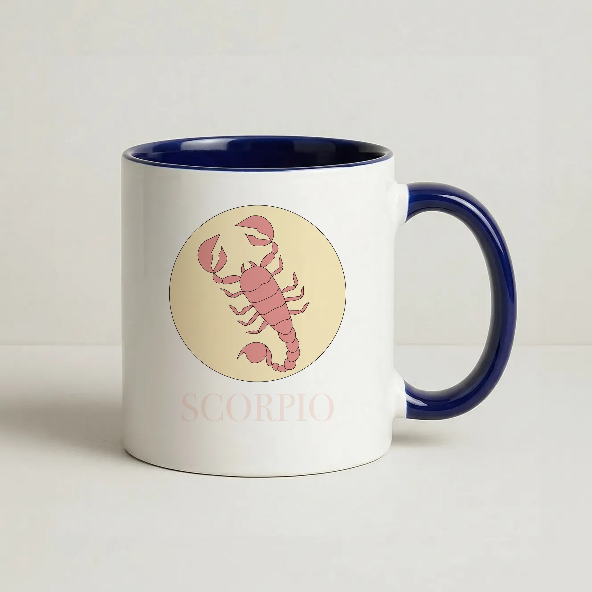Scorpio - Tarot Cards Coffee Navy Blue Mug
