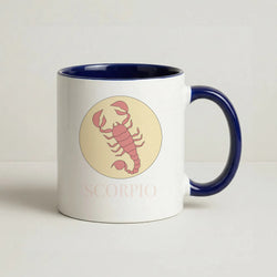 Scorpio - Tarot Cards Coffee Navy Blue Mug