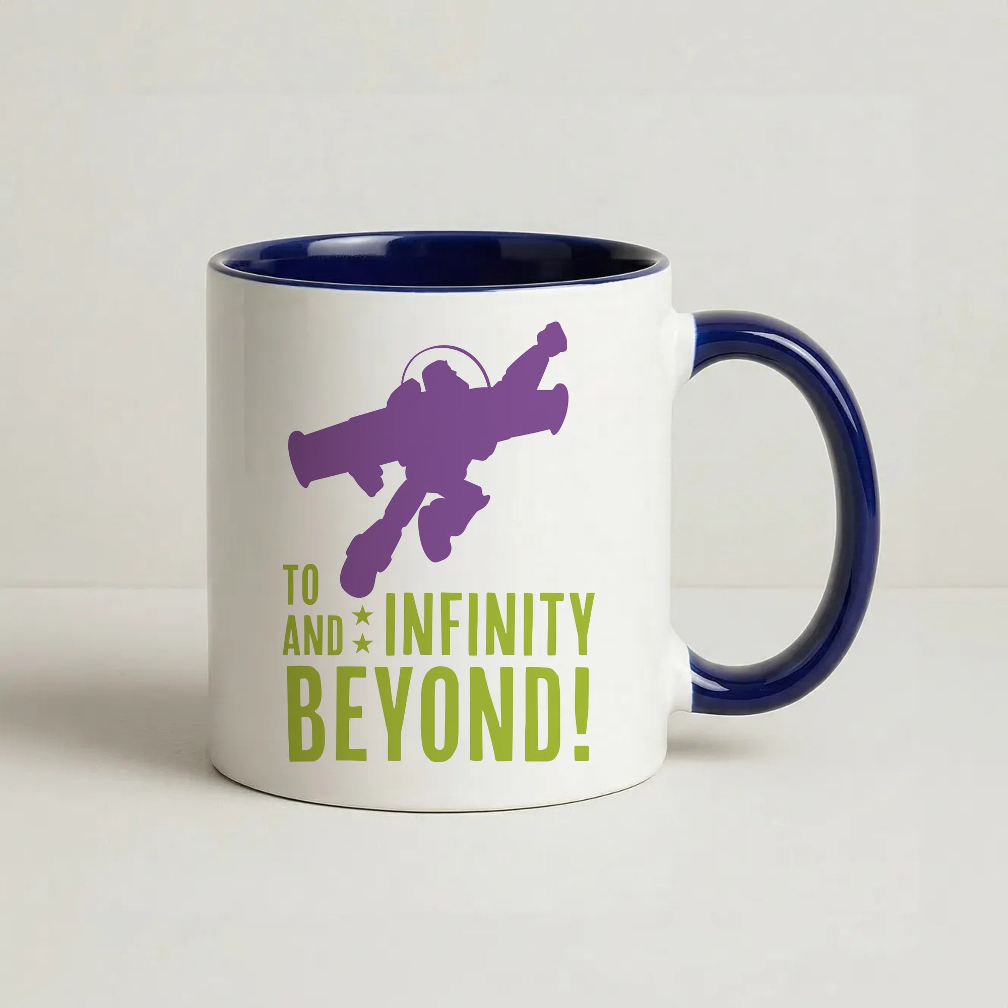 Infinity And Beyond Coffee Navy Blue Mug
