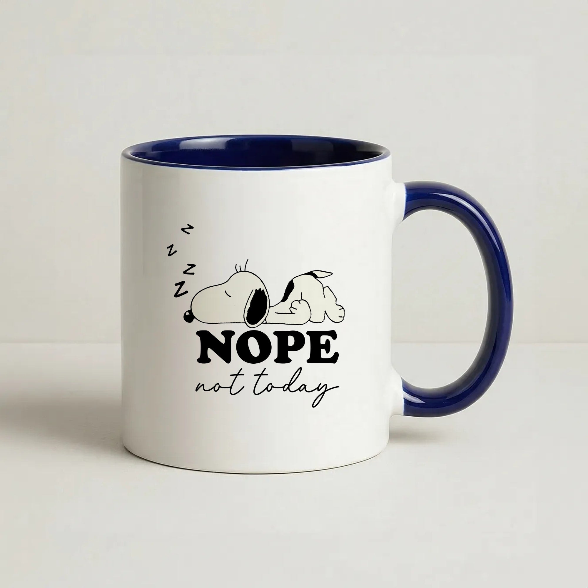 Nope, Not Today Coffee Navy Blue Mug