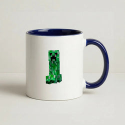 Mining Creeper Coffee Navy Blue Mug
