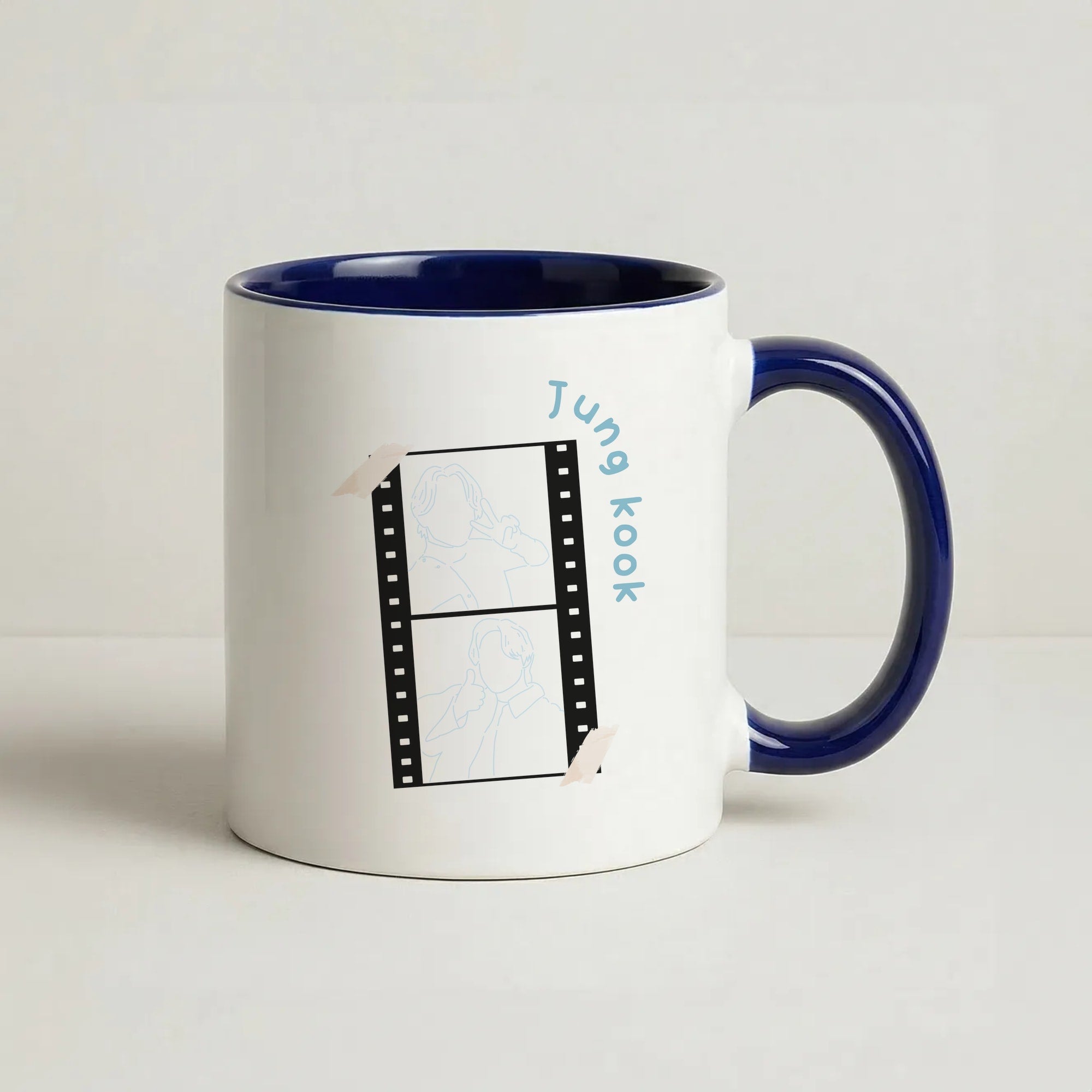 Jung Kook - K Pop Coffee Navy Blue Mug