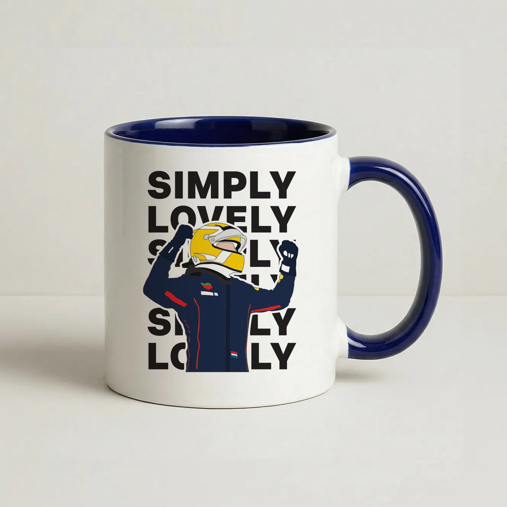 Max Simply Lovely Coffee Navy Blue Mug