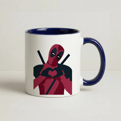 DP heart Coffee Navy Blue Mug