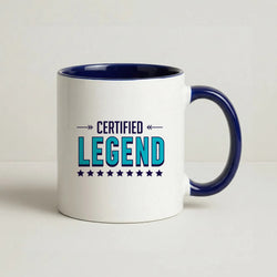 Certified Legend Coffee Navy Blue Mug