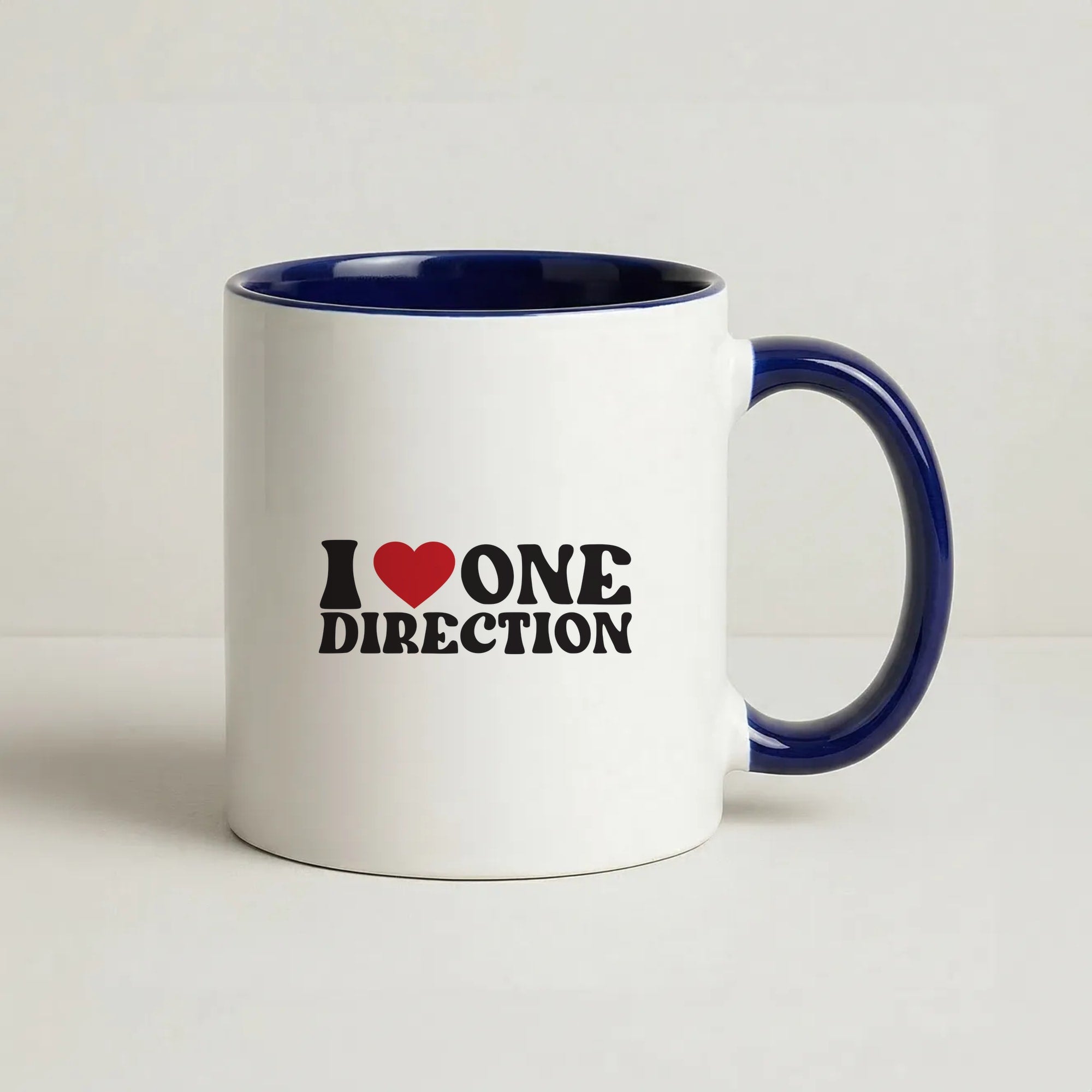 I Love Direction Coffee Navy Blue Mug
