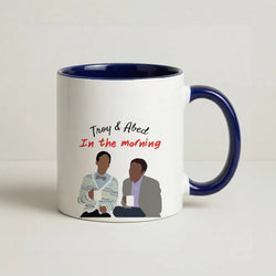 Troy And Abed In The Morning - Community Coffee Navy Blue Mug