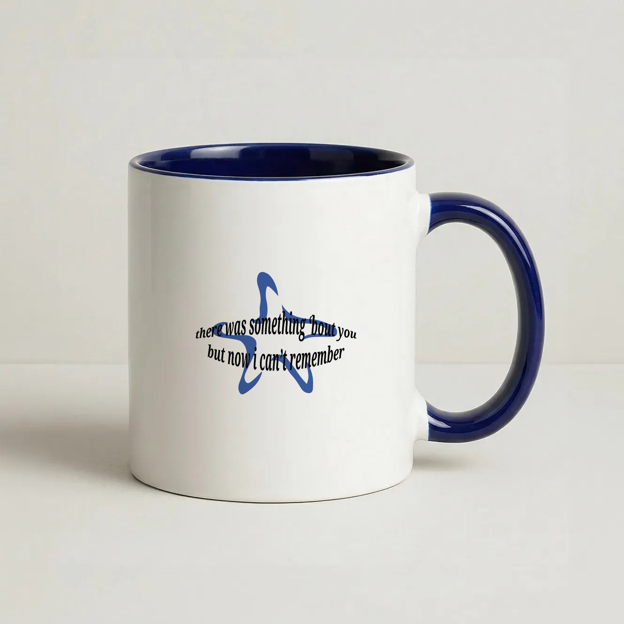There Was Something About You - The 1975 Coffee Navy Blue Mug