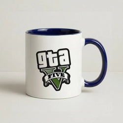 Green Five - Video Game Coffee Navy Blue Mug