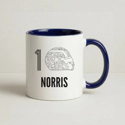 Norris Helmet 2026 Coffee Navy Blue Mug