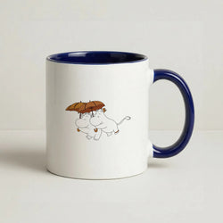 Moom Umbrellas Coffee Navy Blue Mug