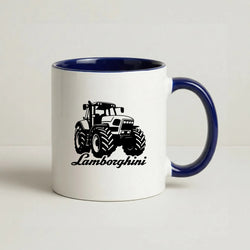 Lambo Tractor Coffee Navy Blue Mug