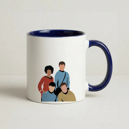 Characters Coffee Navy Blue Mug