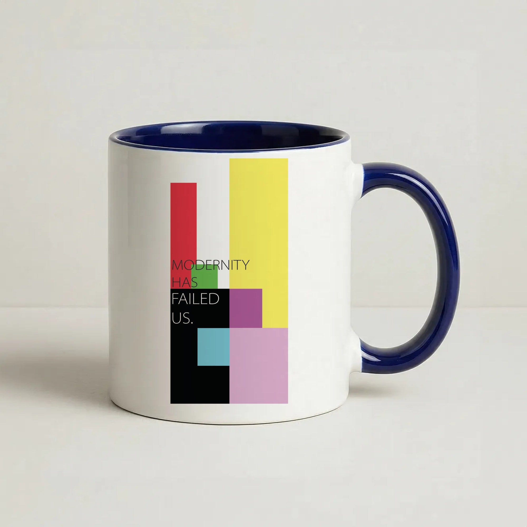 Modernity Has Failed Us - The 1975 Coffee Navy Blue Mug