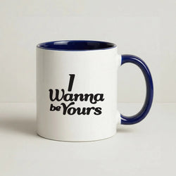 I Wanna Be Yours Coffee Navy Blue Mug