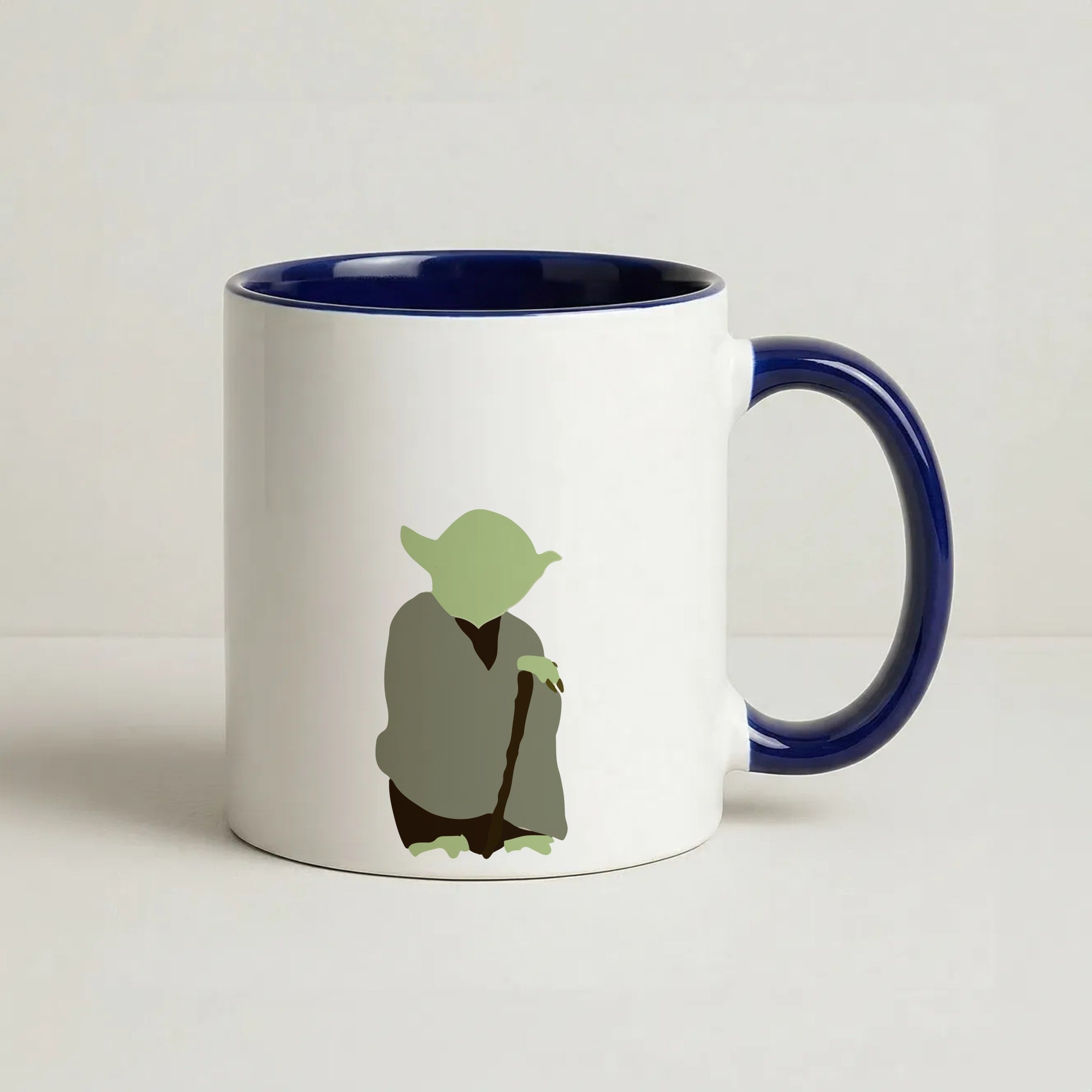Yoda Faceless Coffee Navy Blue Mug