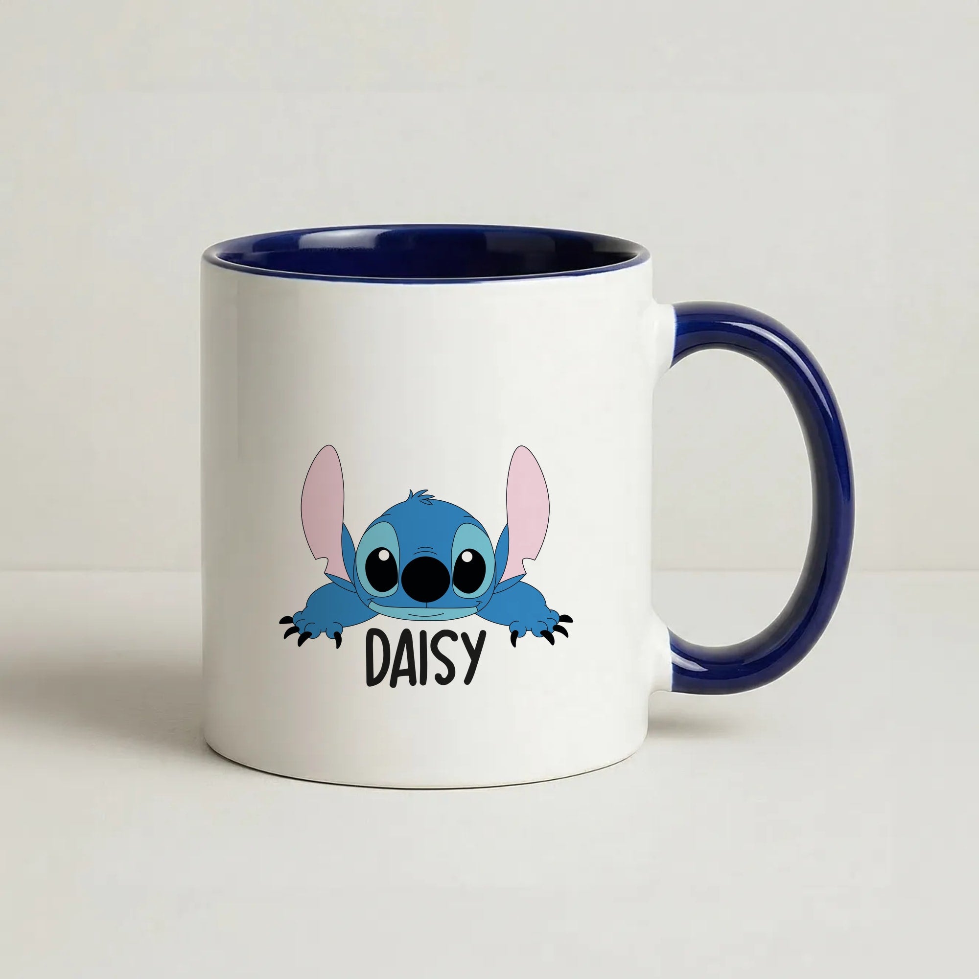 Blue Alien - Personalised Disney Coffee Navy Blue Mug