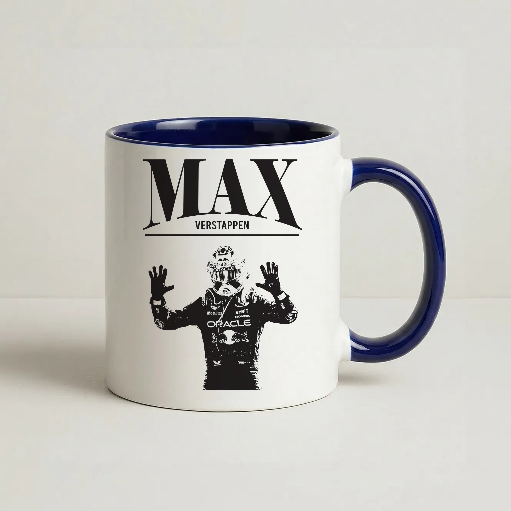 Max Blue And Red Coffee Navy Blue Mug