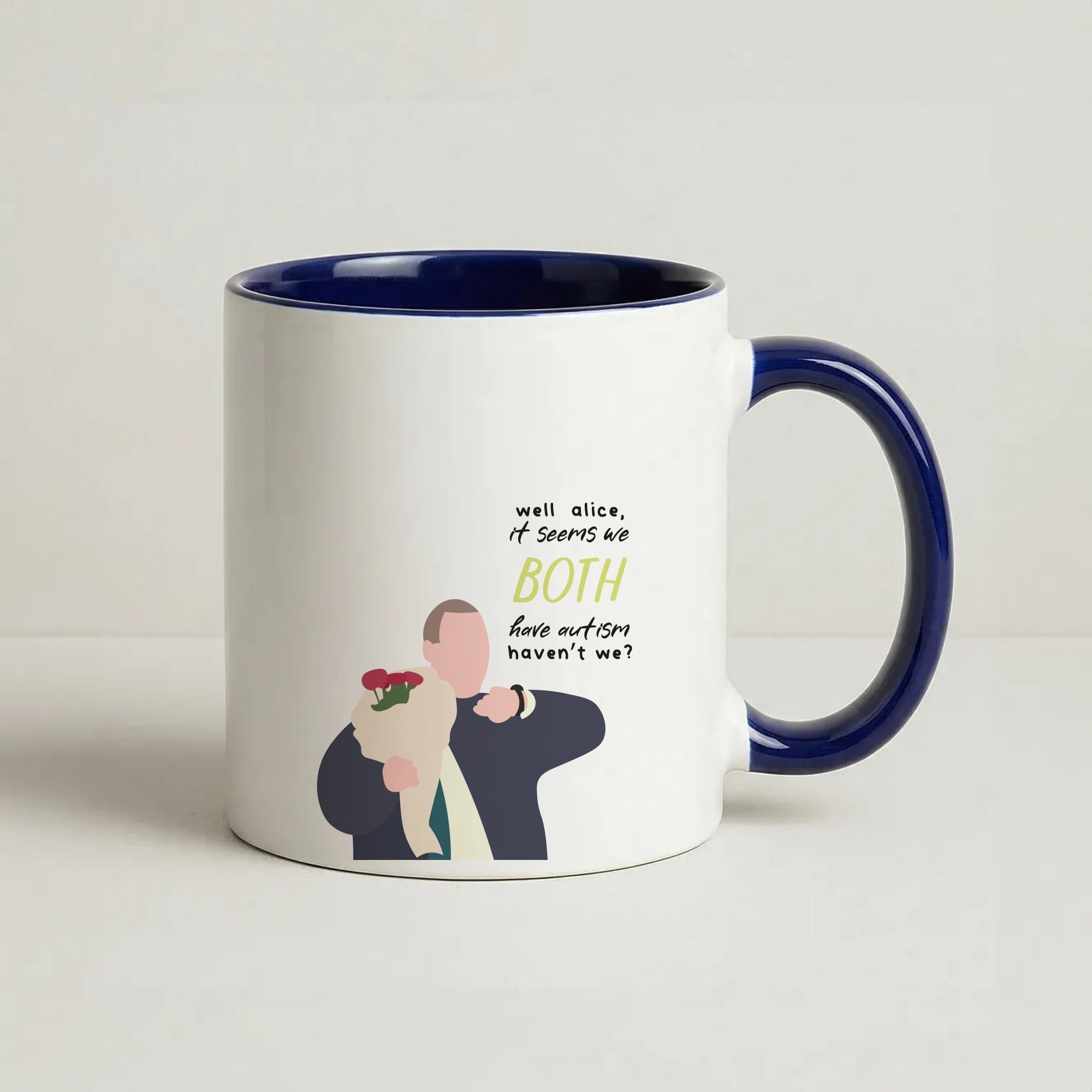 Seems We Both Have Autism - British Pop Culture Coffee Navy Blue Mug