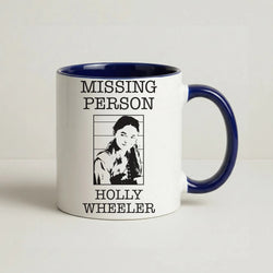 Missing Person Holly Coffee Navy Blue Mug