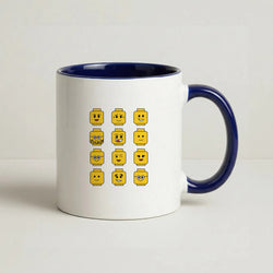 Characters - Bricks Coffee Navy Blue Mug