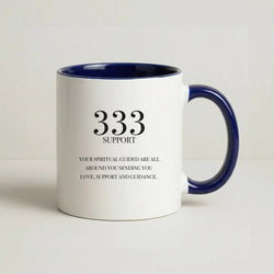 333 - Angel Numbers Coffee Navy Blue Mug