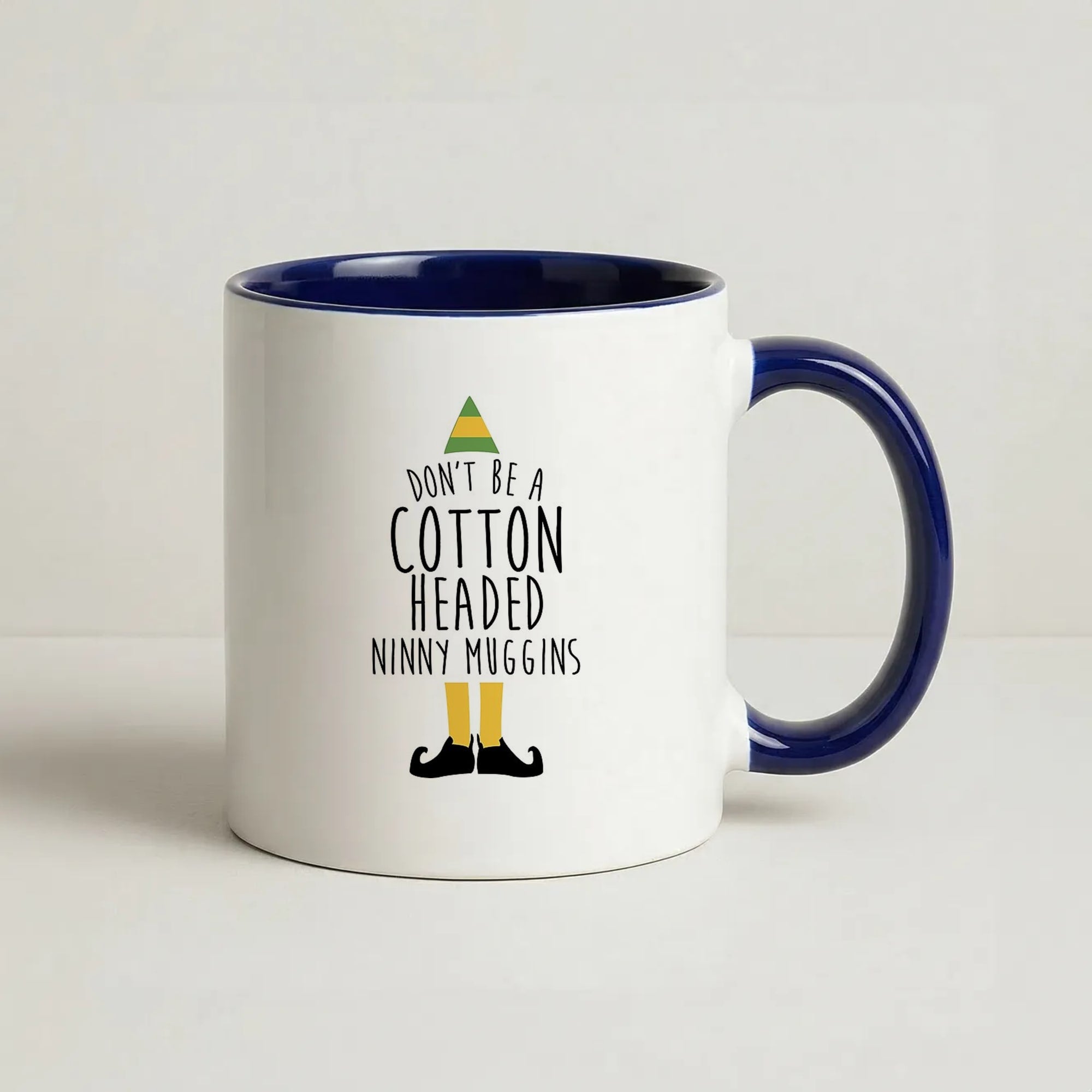 Cotton Headed Ninny Coffee Navy Blue Muggins - Buddy The Elf Coffee Navy Blue Mug