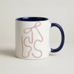 Navy Blue Ribbon Coffee Navy Blue Mug
