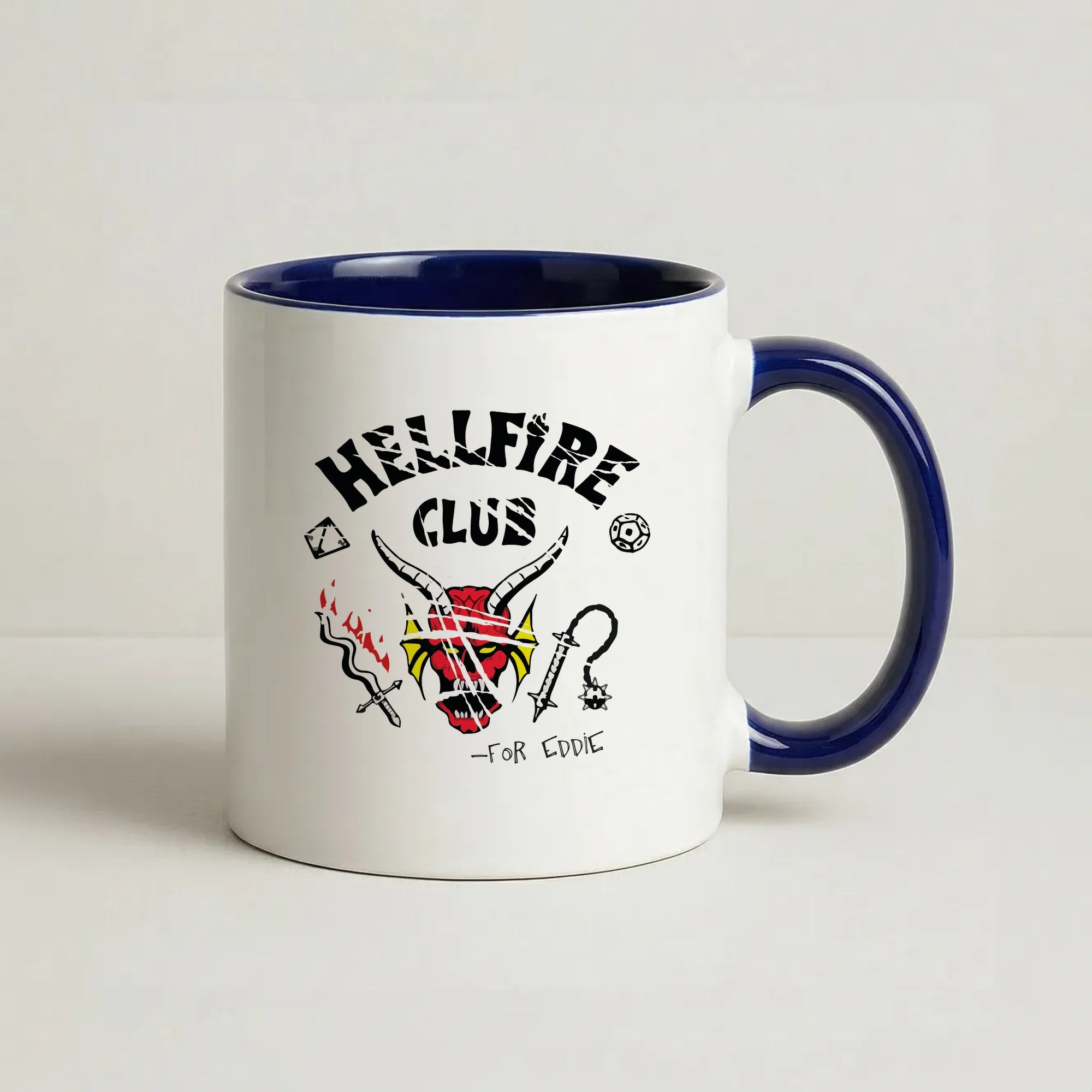 Torn Hellfire Club Coffee Navy Blue Mug