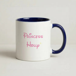 Princess - Personalised Fairytale Coffee Navy Blue Mug
