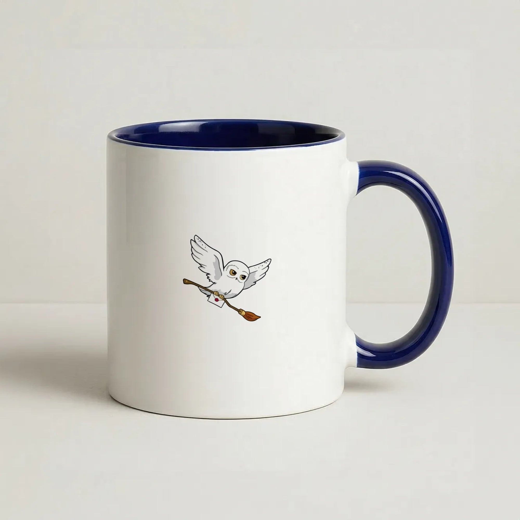 Messenger Owl Hedwig Coffee Navy Blue Mug