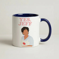 Yes Jeff Coffee Navy Blue Mug