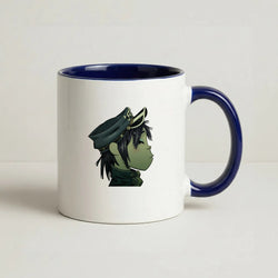 Green 2d Coffee Navy Blue Mug