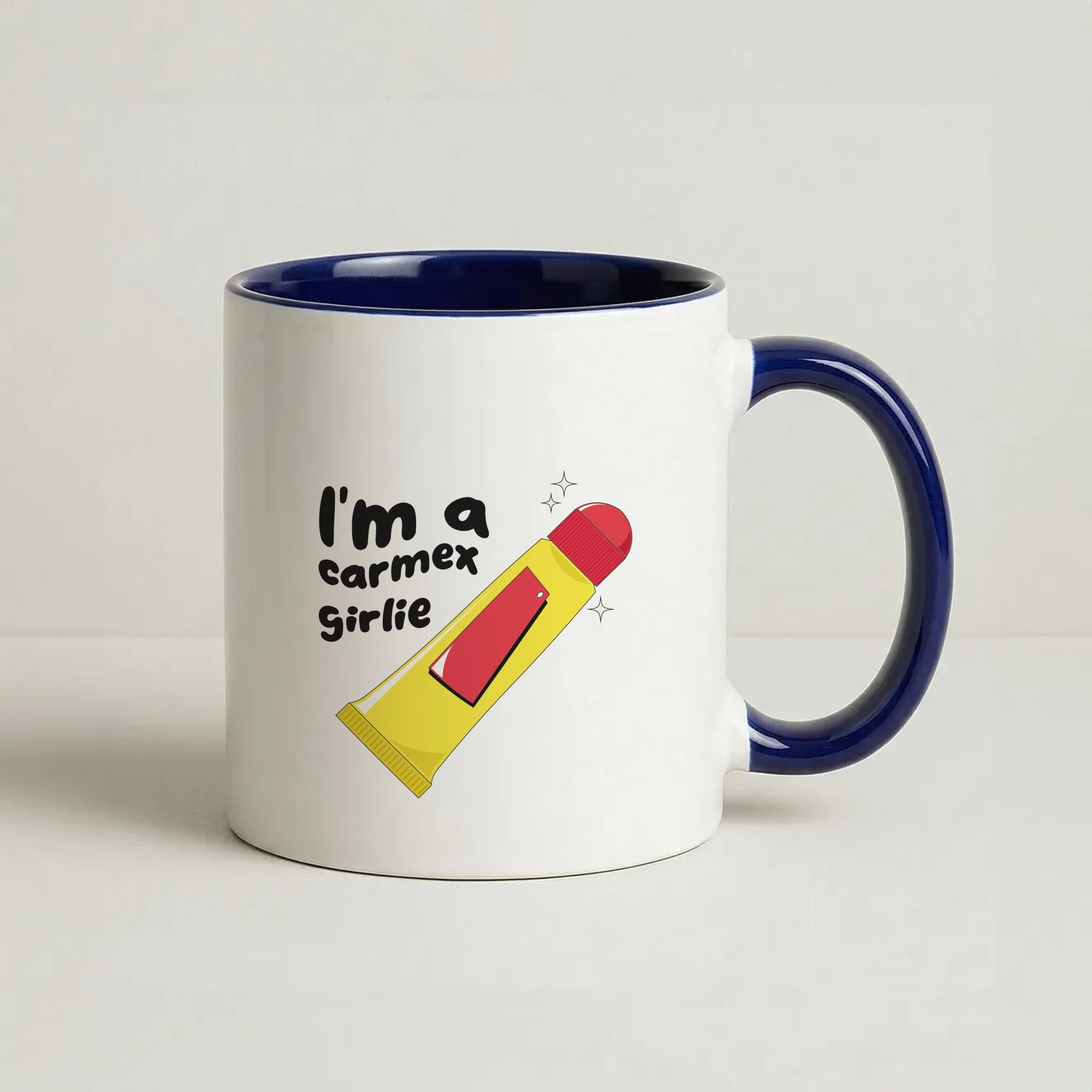 I'm A Carmex Girlie - Chamberlain Coffee Navy Blue Mug
