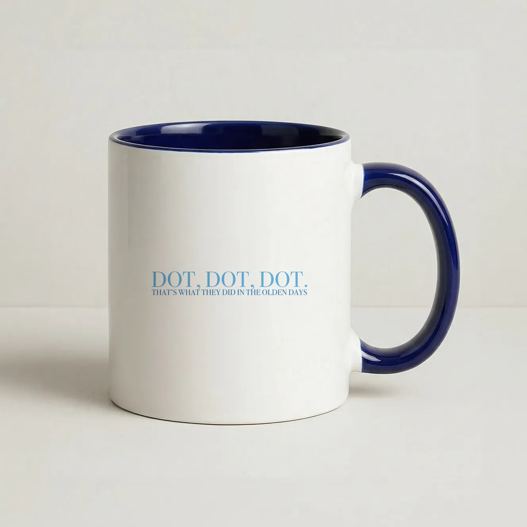 Dot, Dot, Dot Coffee Navy Blue Mug