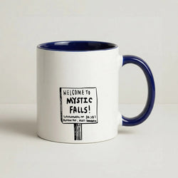Welcome to Mystic Falls - VD Coffee Navy Blue Mug