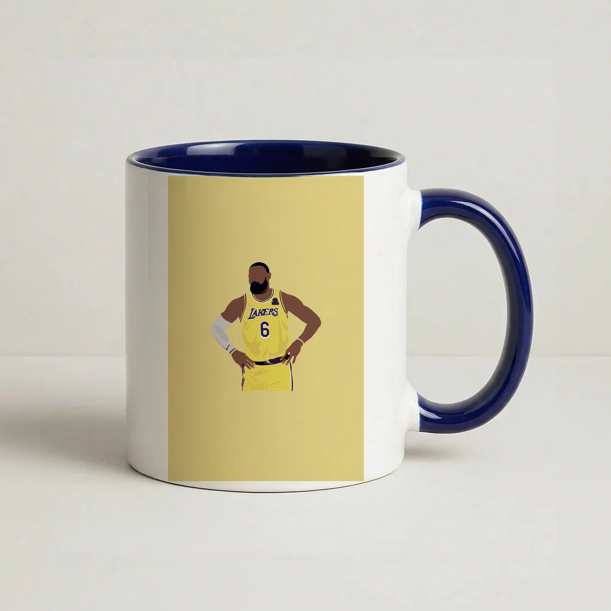 Lebron - Baskteball Coffee Navy Blue Mug