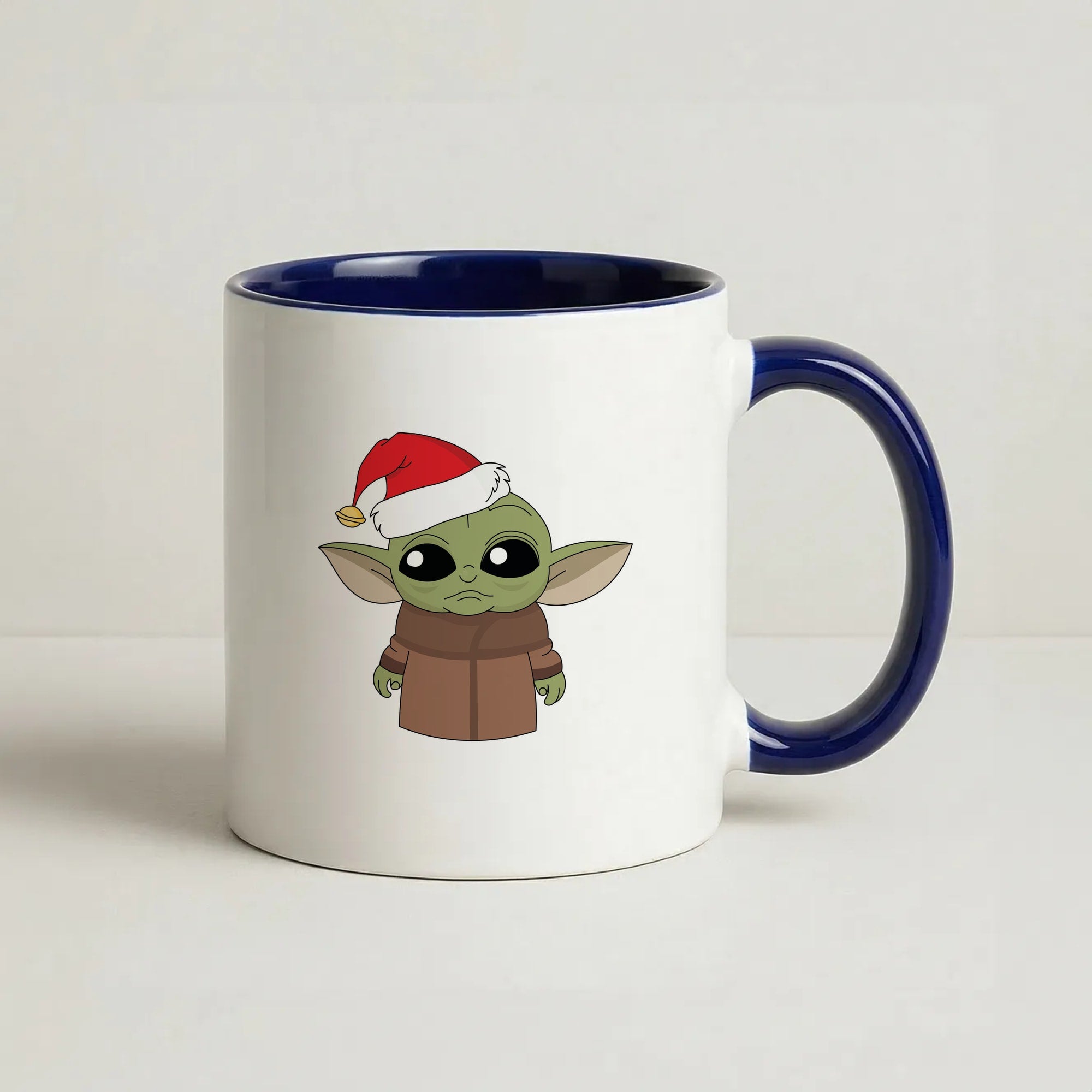 Baby Yoda Coffee Navy Blue Mug